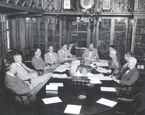 Board of Managers Meeting 1955 President Sydney Clark presiding