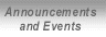 Announcements and Events